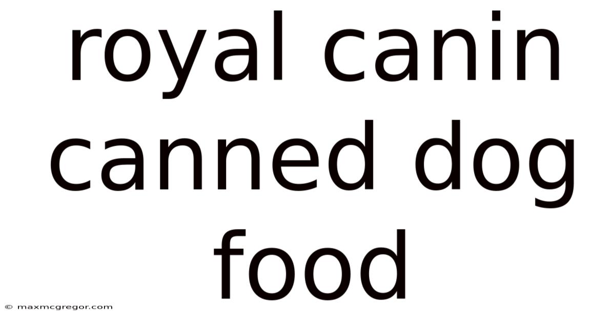 Royal Canin Canned Dog Food