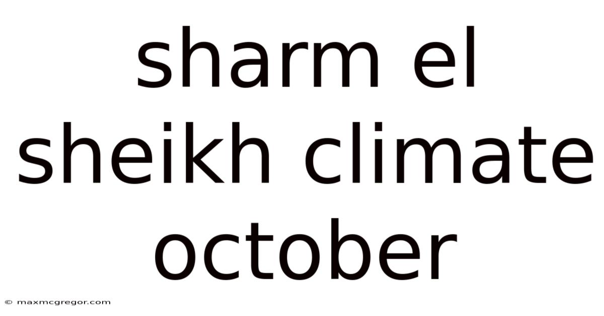 Sharm El Sheikh Climate October