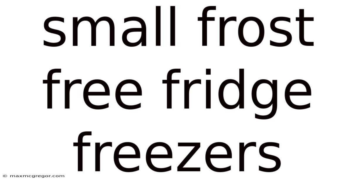 Small Frost Free Fridge Freezers