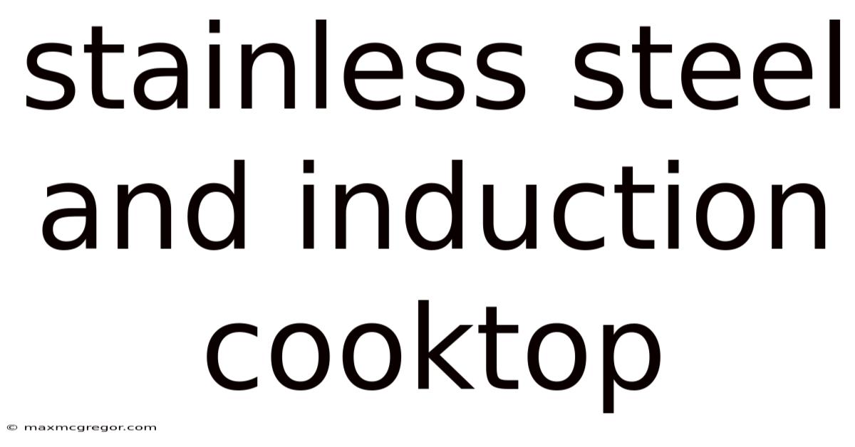 Stainless Steel And Induction Cooktop