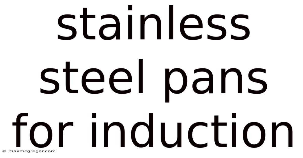 Stainless Steel Pans For Induction
