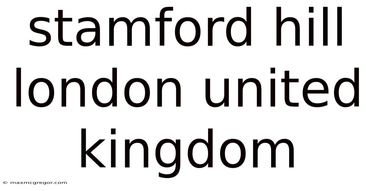 Stamford Hill London United Kingdom