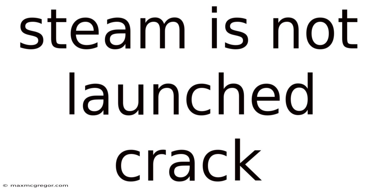 Steam Is Not Launched Crack