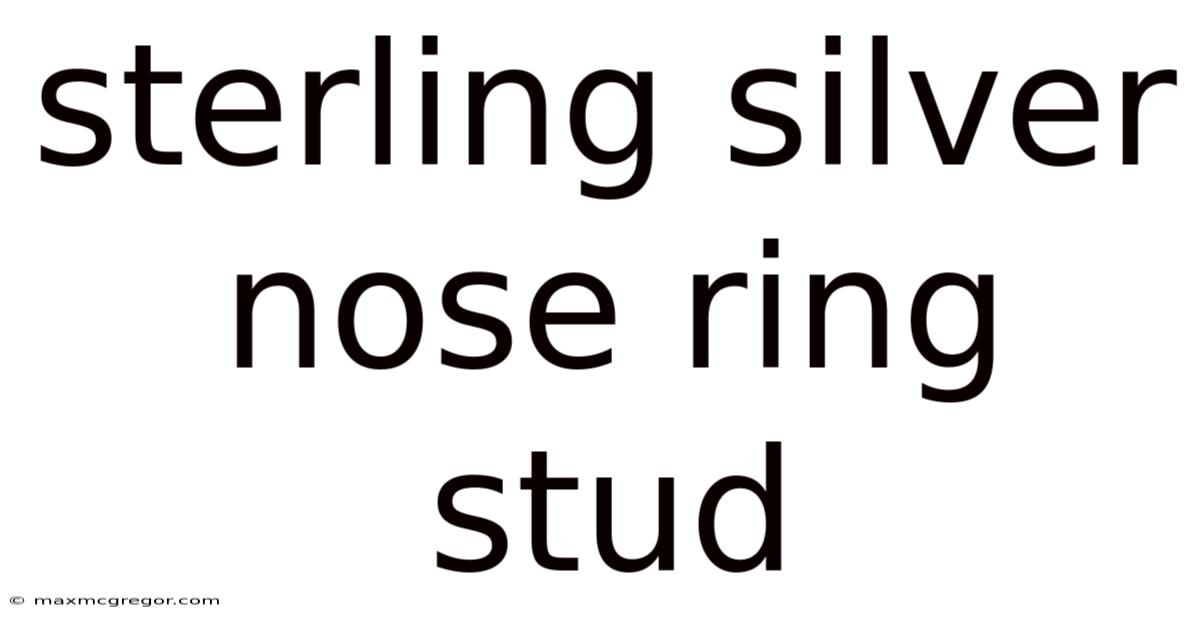 Sterling Silver Nose Ring Stud