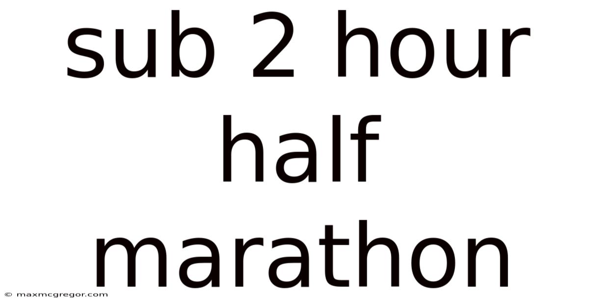 Sub 2 Hour Half Marathon