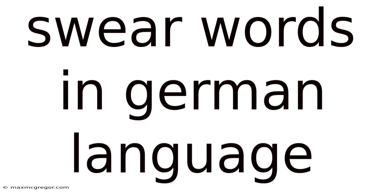 Swear Words In German Language