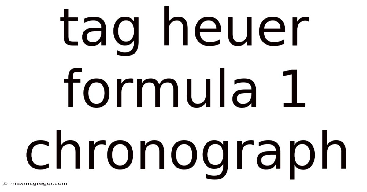 Tag Heuer Formula 1 Chronograph