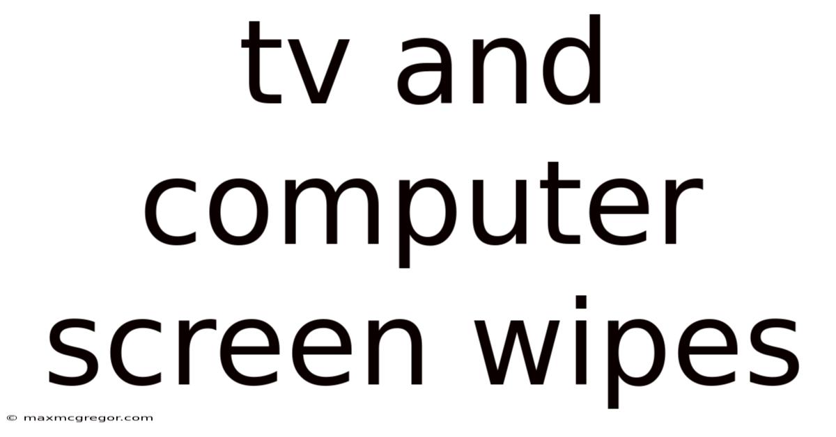 Tv And Computer Screen Wipes