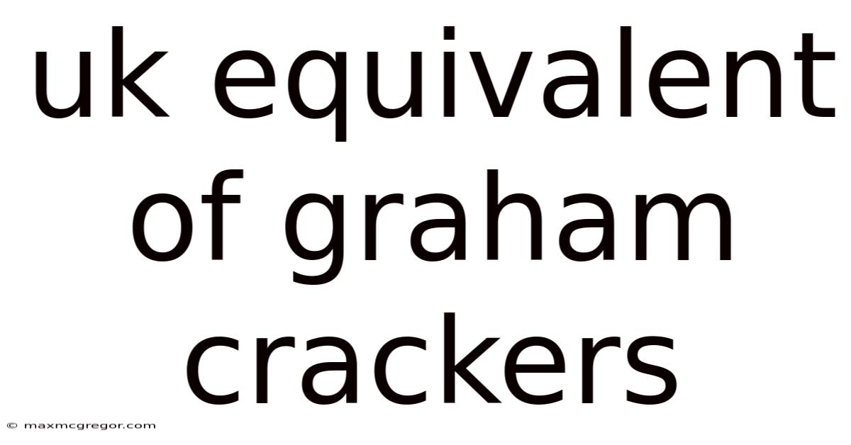 Uk Equivalent Of Graham Crackers