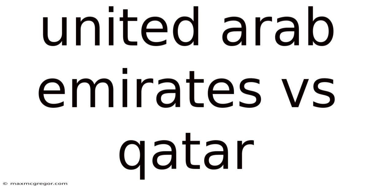United Arab Emirates Vs Qatar