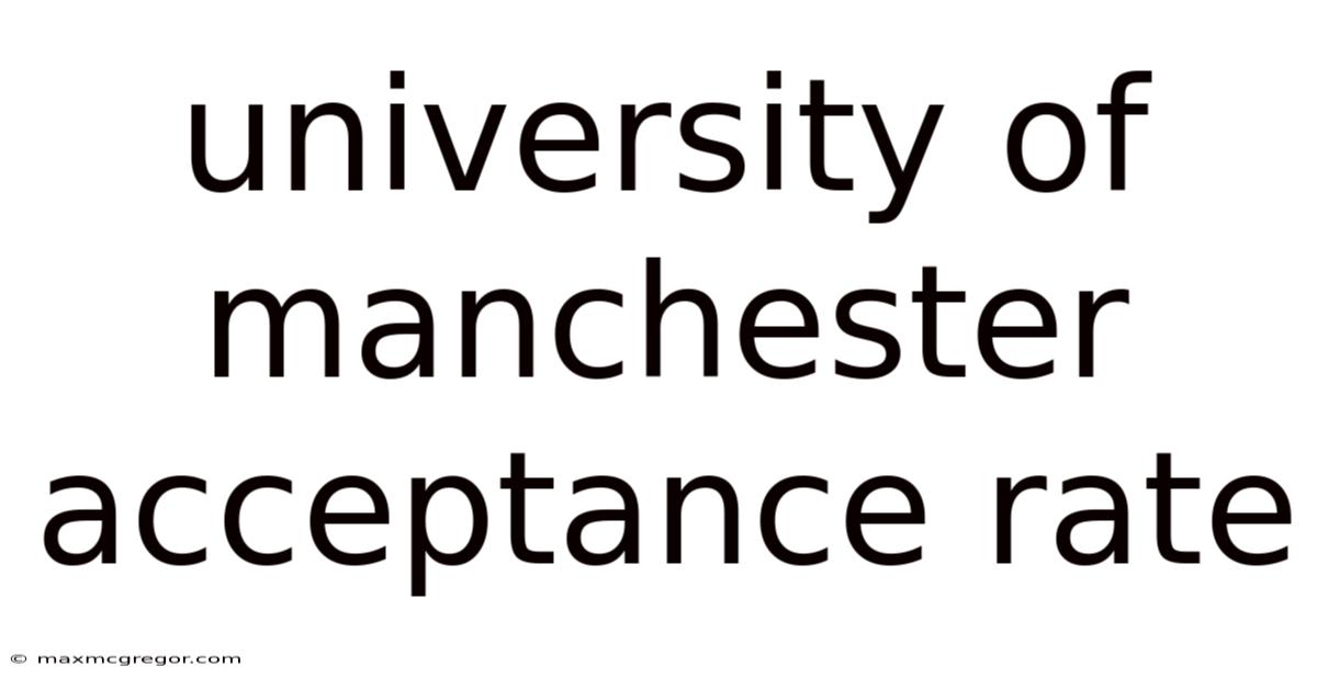 University Of Manchester Acceptance Rate