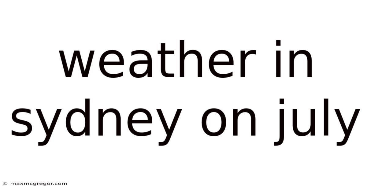 Weather In Sydney On July