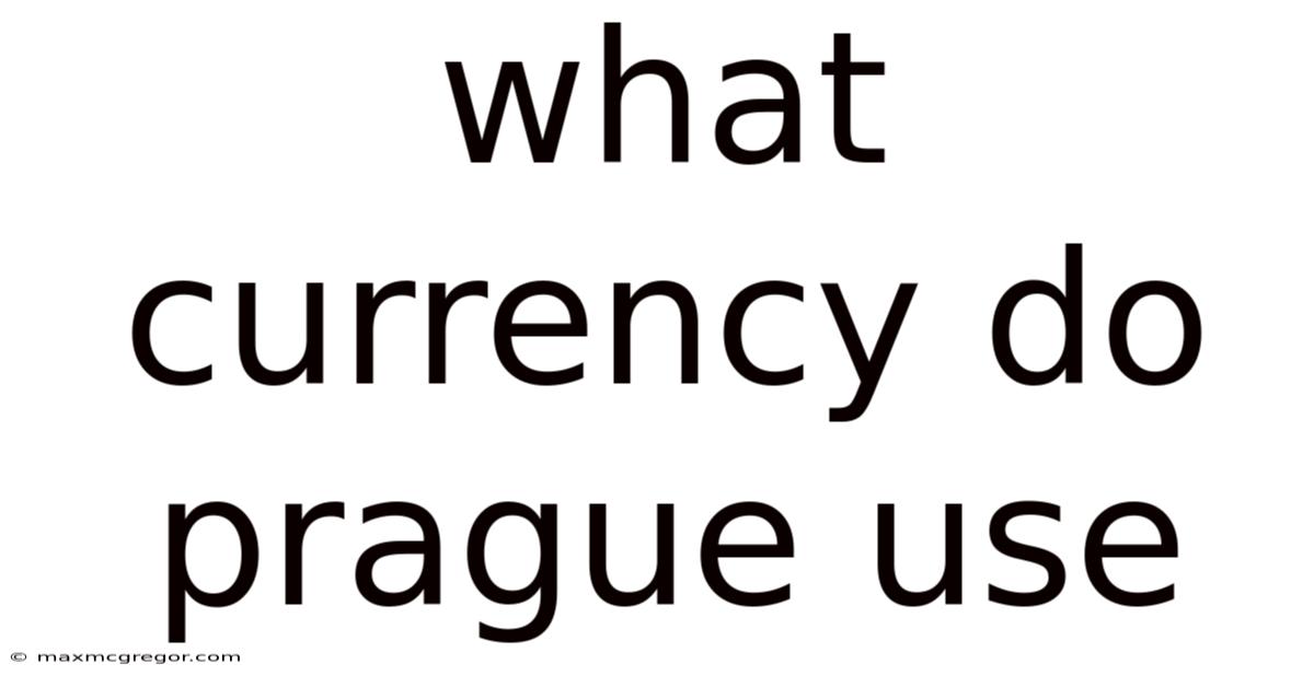 What Currency Do Prague Use