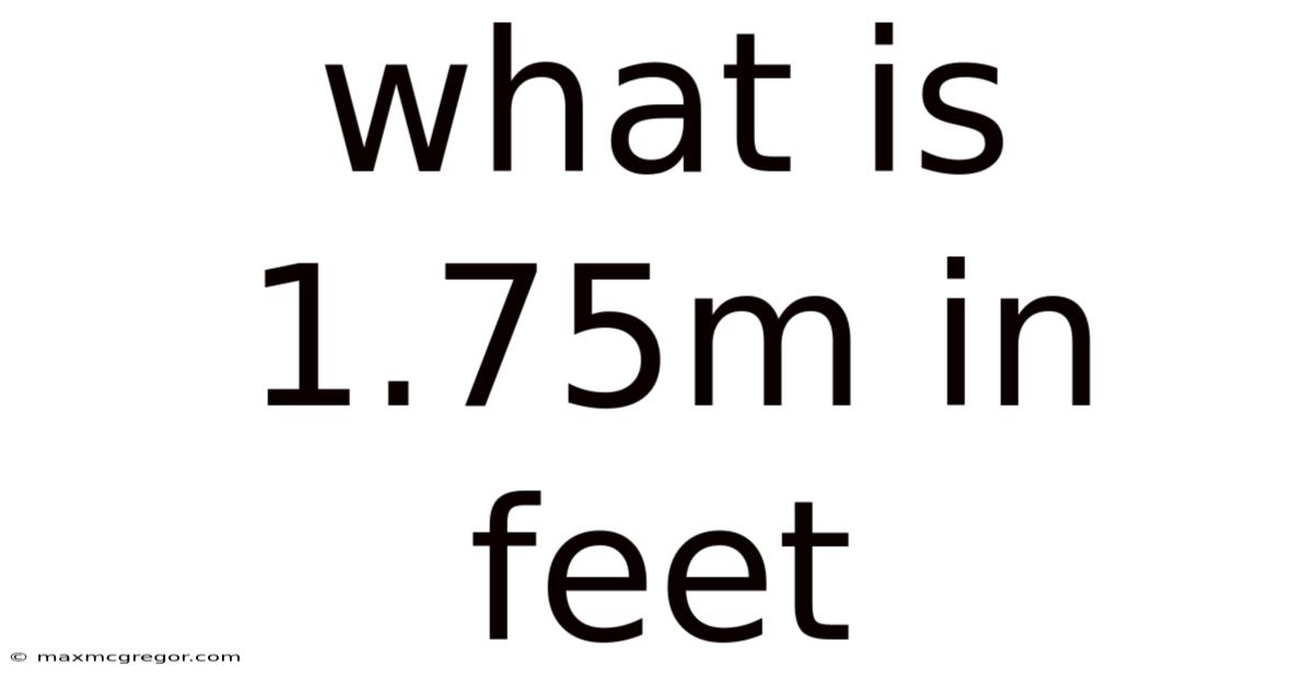 What Is 1.75m In Feet
