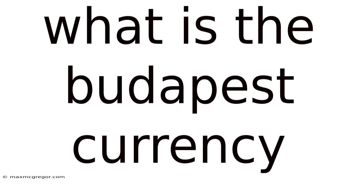 What Is The Budapest Currency