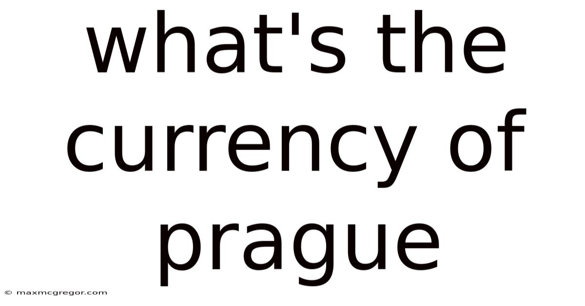 What's The Currency Of Prague