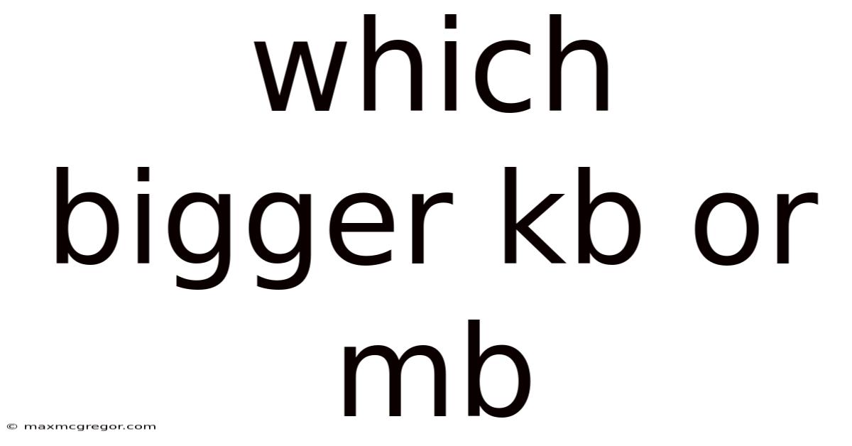 Which Bigger Kb Or Mb