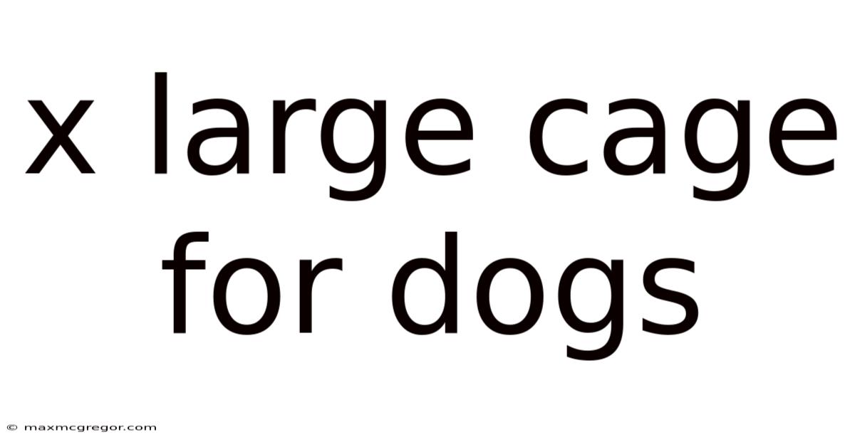 X Large Cage For Dogs